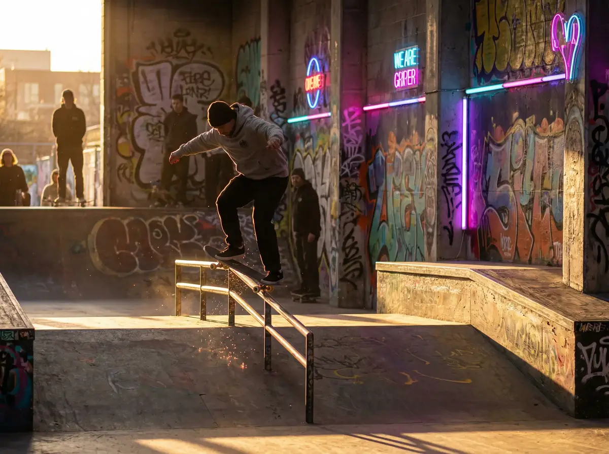 gay gv - 滑板研磨扶手动作